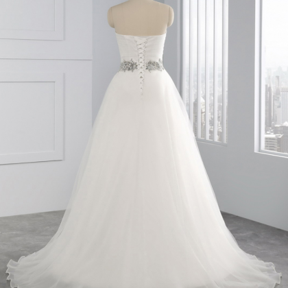 Long Wedding Dress, Wedding Dress, Tulle Bridal..
