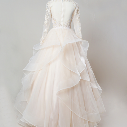 Lace Pearl Beaded Sweetheart Ball Gown Wedding..