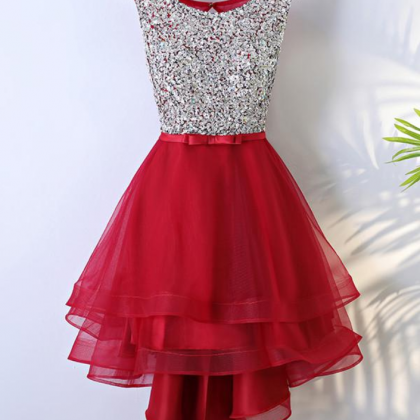 A-line Scoop Asymmetrical Prom Dress Juniors..