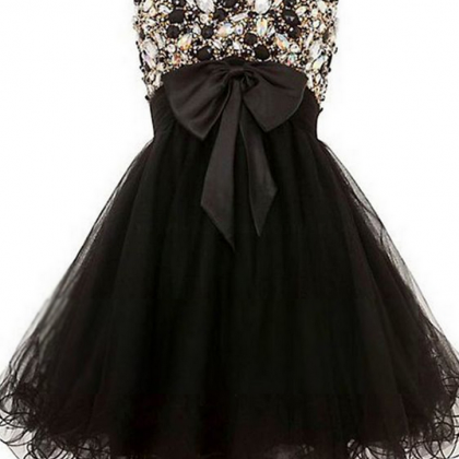 Black Prom Dresses, Tulle Prom Dresses Beaded,..