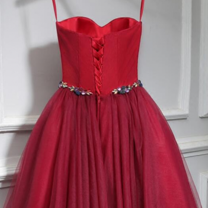 Red Short Prom Dress, Homecoming Dress, Short..