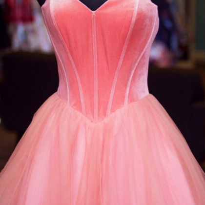Pretty Pink Organza Homecoming Dresses Short..