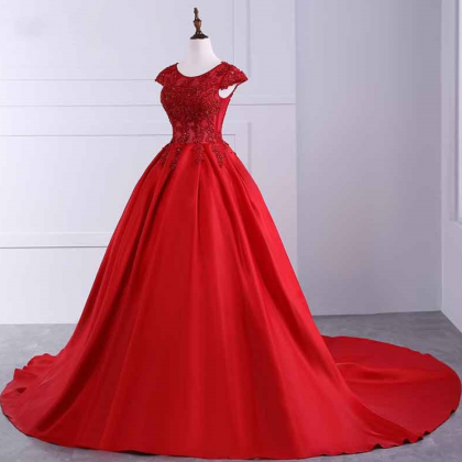 Red Prom Dresses,prom Dress,red Prom Gown,bright..