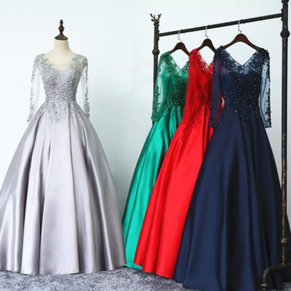 Prom Dresses Elegant Sliver Evening Dresses 2017..
