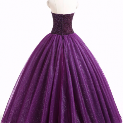 Prom Dresses Real Vintage Gothic Purple Ball Gown..