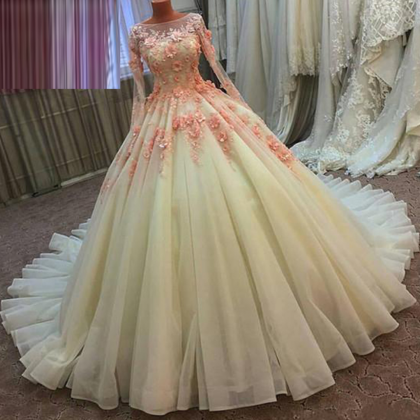 Vintage Ball Gown Prom Dress,real Photo 3d Floral..