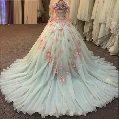 Vintage Ball Gown Prom Dress,real Photo 3d Floral..