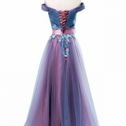 Luxury Tulle Embroidery Evening Dress Long Formal..