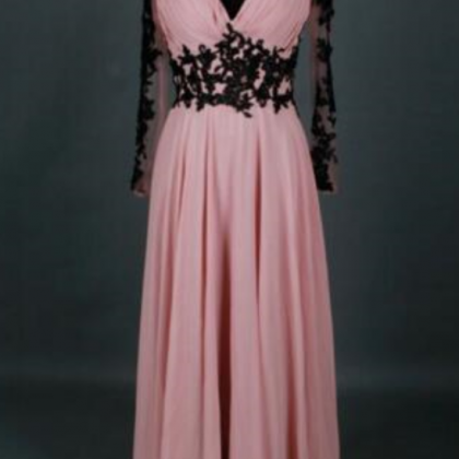 Fashion Deep V-neck Balloon Dress Lace Receptions..