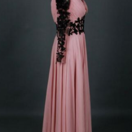 Fashion Deep V-neck Balloon Dress Lace Receptions..