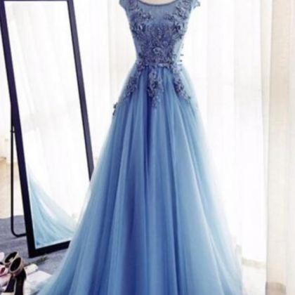 Light Blue Elegant Tulle Evening Dress Skirt Frame..