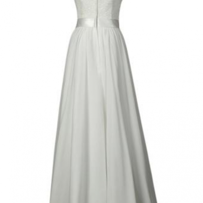 White A Line Pleated Dresses Women's..