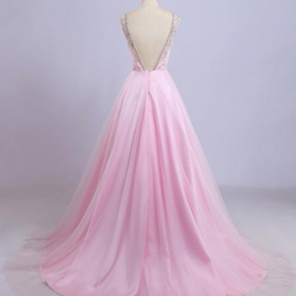 Fashion Woman Cute Pink Tulle Prom Dresses For..