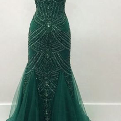 Fully Beaded Mermaid Prom Dresses,pageant Evening..