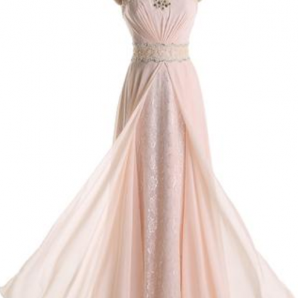 Long Prom Dresses,jewel Chiffon And Lace..