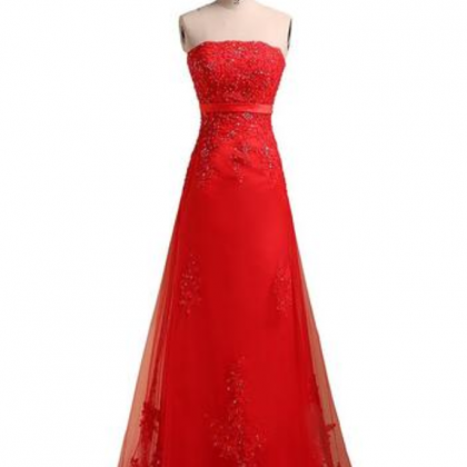 Sweetheart Pretty A-line Prom Dresses,strapless..