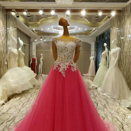 Flowers Spring Collection Rose Red Ball Gown Prom..