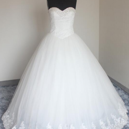 Tulle Wedding Dresses Ball Gown Sweetheart..