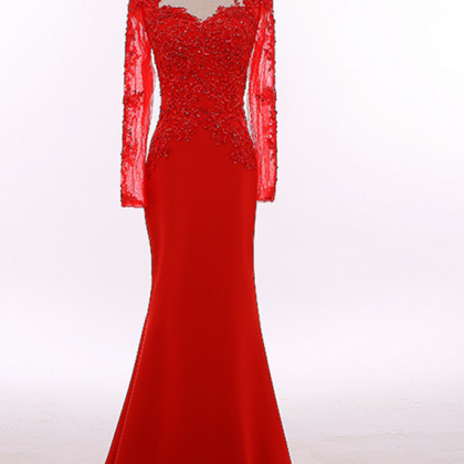 Design Vestido De Long Red Evening Dress Formal..