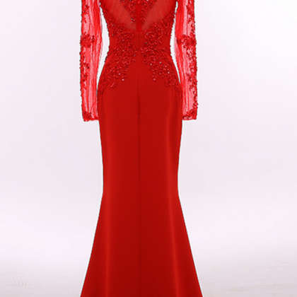 Design Vestido De Long Red Evening Dress Formal..