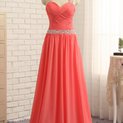 Watermelon Prom Dresses A-line Sweetheart Sexy..