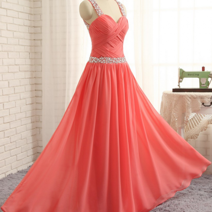 Watermelon Prom Dresses A-line Sweetheart Sexy..
