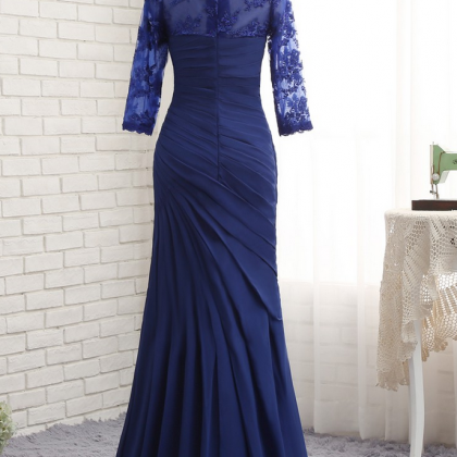 Royal Blue Mother Of The Bride Dresses Mermaid 3/4..