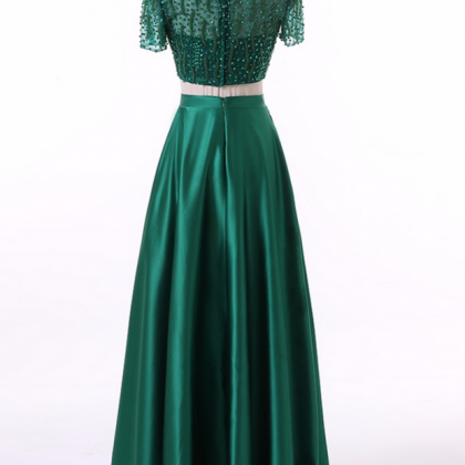 Elegant Custom Multi-color Green Short Evening..