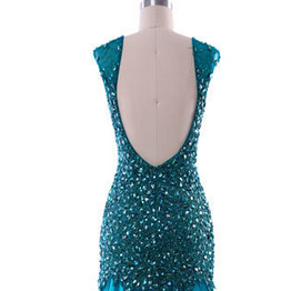 Mermaid Evening Dresses Backless Lace Beaded Sexy..
