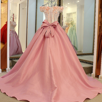 Evening Dress High-grade Bride Princess Sweet Pink..