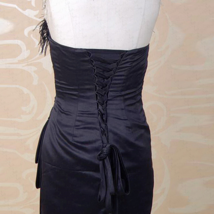 Short Black Dress Vestido De Festa Curto Feather..