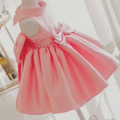 Flower Girl Dress, Light Pink Baby Girl Party..