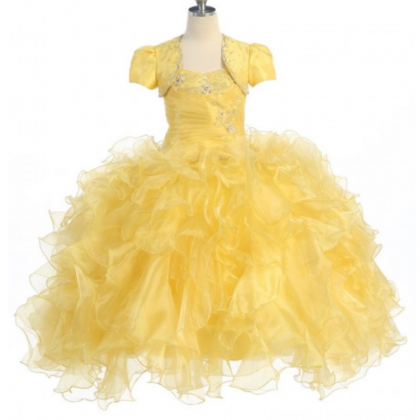 Flower Girl Dresses Ruffled Ball Gown Pageant..