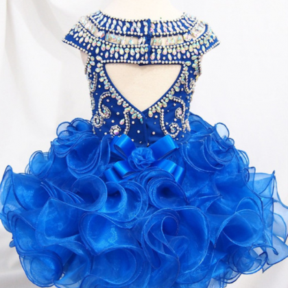 Flower Girl Dresses Royal Blue Ruffled Toddler..