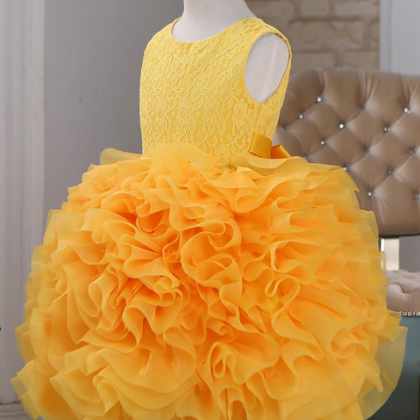 Flower Girl Dresses Organza Organza Lace Ball Gown..