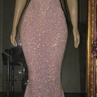 Formal Sparkle Pink Sequin Mermaid Long Prom..