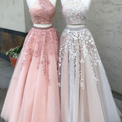 Two-piece Formal Dress Featuring Beaded..