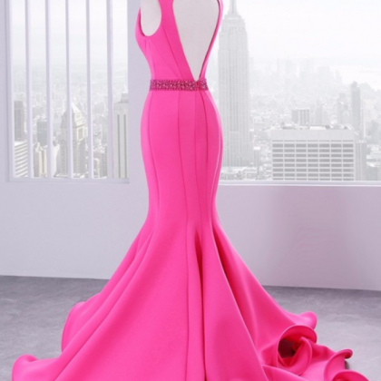 Luxury Satin Mermaid Prom Dress,long Evening Dress..