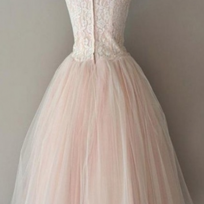 Gown Pink Homecoming Dresses Zipper-up Capped..