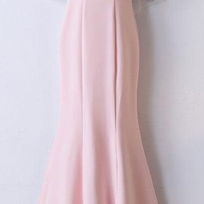 Elegent Pink Prom Dress, Tulle Prom Dress, Long..