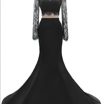Prom Dress,black Long Prom Dresses,lace Party..