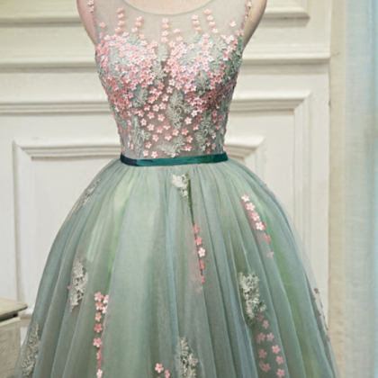 Homecoming Dresses,elegant A-line Scoop Sleeveless..
