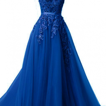 Prom Dresses,modest Royal Blue Prom Dresses,..