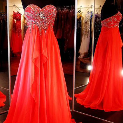 Red Prom Dress,junior Prom Dress, Prom Gown,prom..