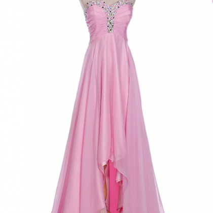Luxury High Low Pink Bridesmaid Dresses,high Low..