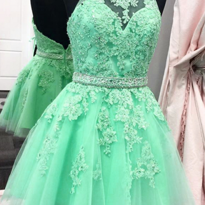Halter Homecoming Dress,tulle Homecoming..