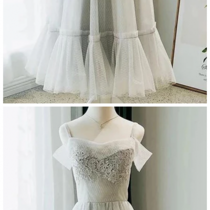 Simple Cap Shoulder A-Line Tea-Length Homecoming Dresses main image 0