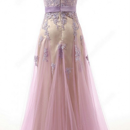 Prom Dress Pink Dress Lace Prom Dress With Light..