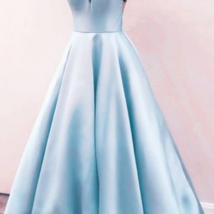 Prom Dress Ball Gown, Light Blue Prom Dresses Ball..