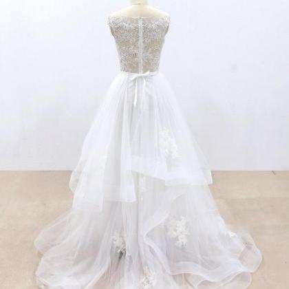 White Lace Wedding Dress, Wedding Dress,custom..